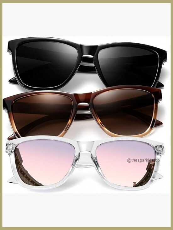 Polarized Sunglasses with UV Protection, Retro Style, Plastic Frame main image 6